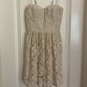 Abercrombie and Fitch cream size small mini dress
